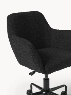 Sedia da scrivania in bouclé Lucie