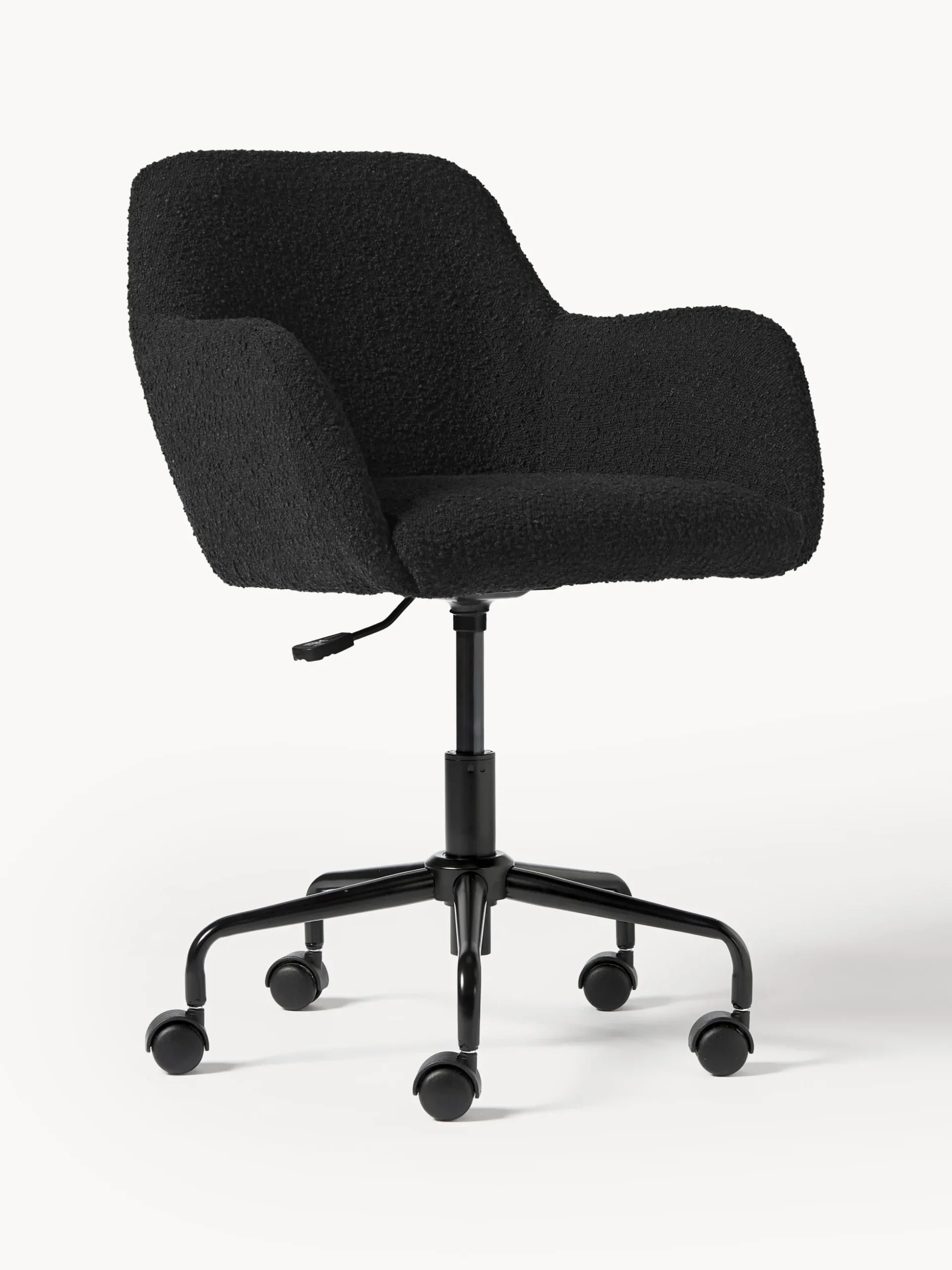 Sedia da scrivania in bouclé Lucie