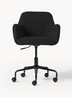 Sedia da scrivania in bouclé Lucie