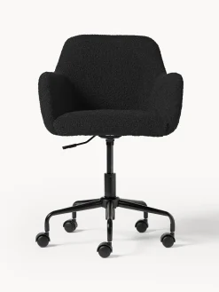 Sedia da scrivania in bouclé Lucie