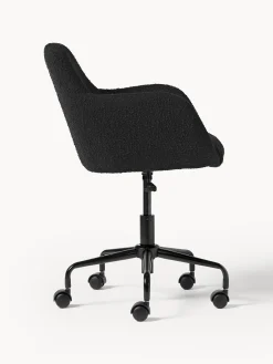 Sedia da scrivania in bouclé Lucie