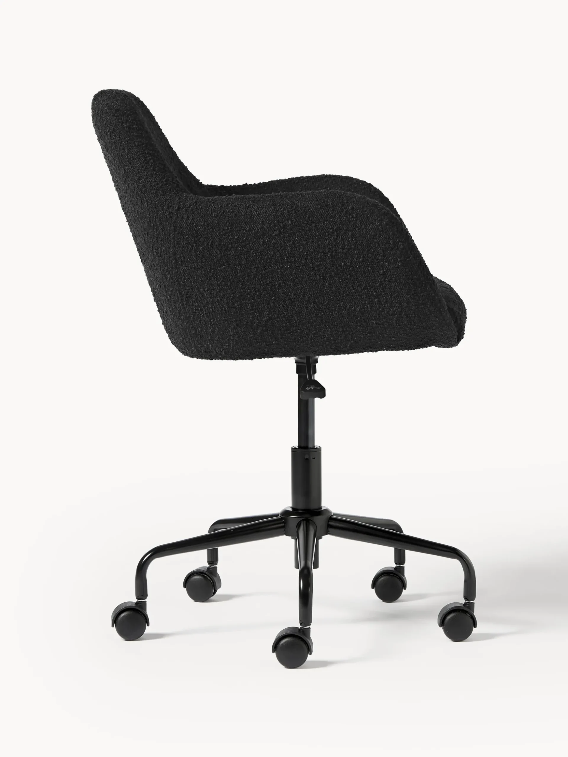 Sedia da scrivania in bouclé Lucie