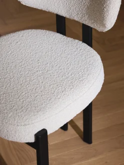 Sedia imbottita in bouclé Adrien