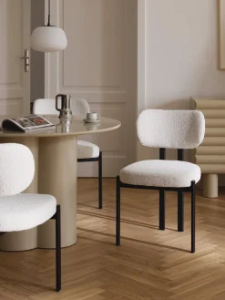 Sedia imbottita in bouclé Adrien