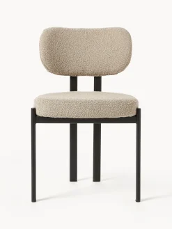 Sedia imbottita in bouclé Adrien