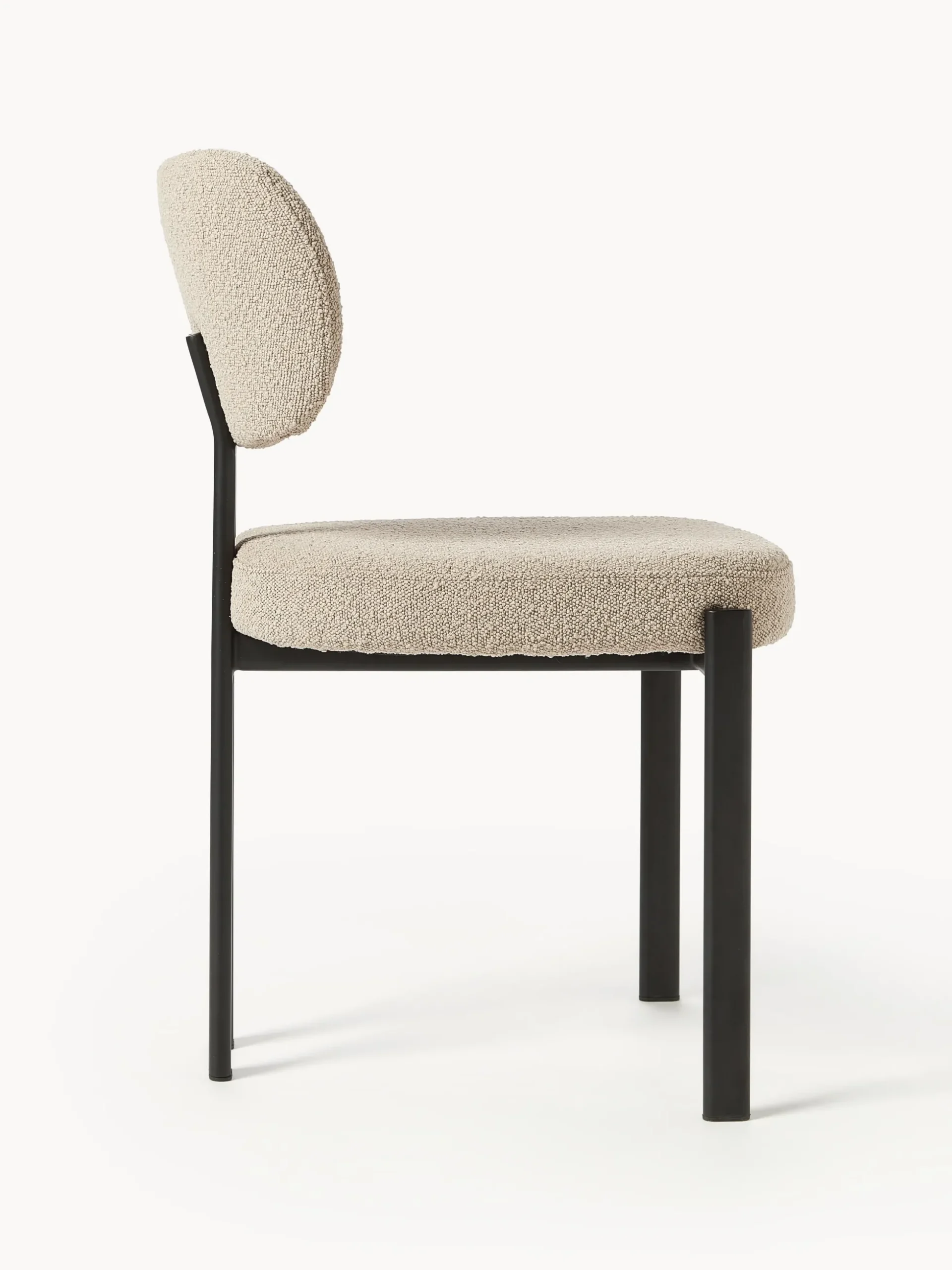 Sedia imbottita in bouclé Adrien