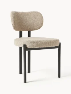 Sedia imbottita in bouclé Adrien