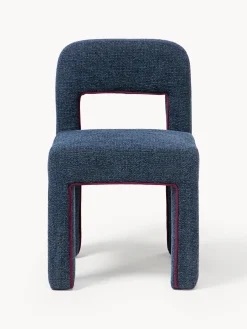 Sedia imbottita in bouclé Ana