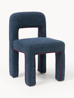 Sedia imbottita in bouclé Ana