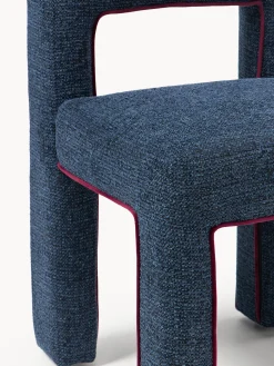 Sedia imbottita in bouclé Ana