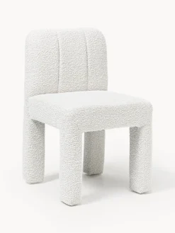 Sedia imbottita in bouclé Lukas