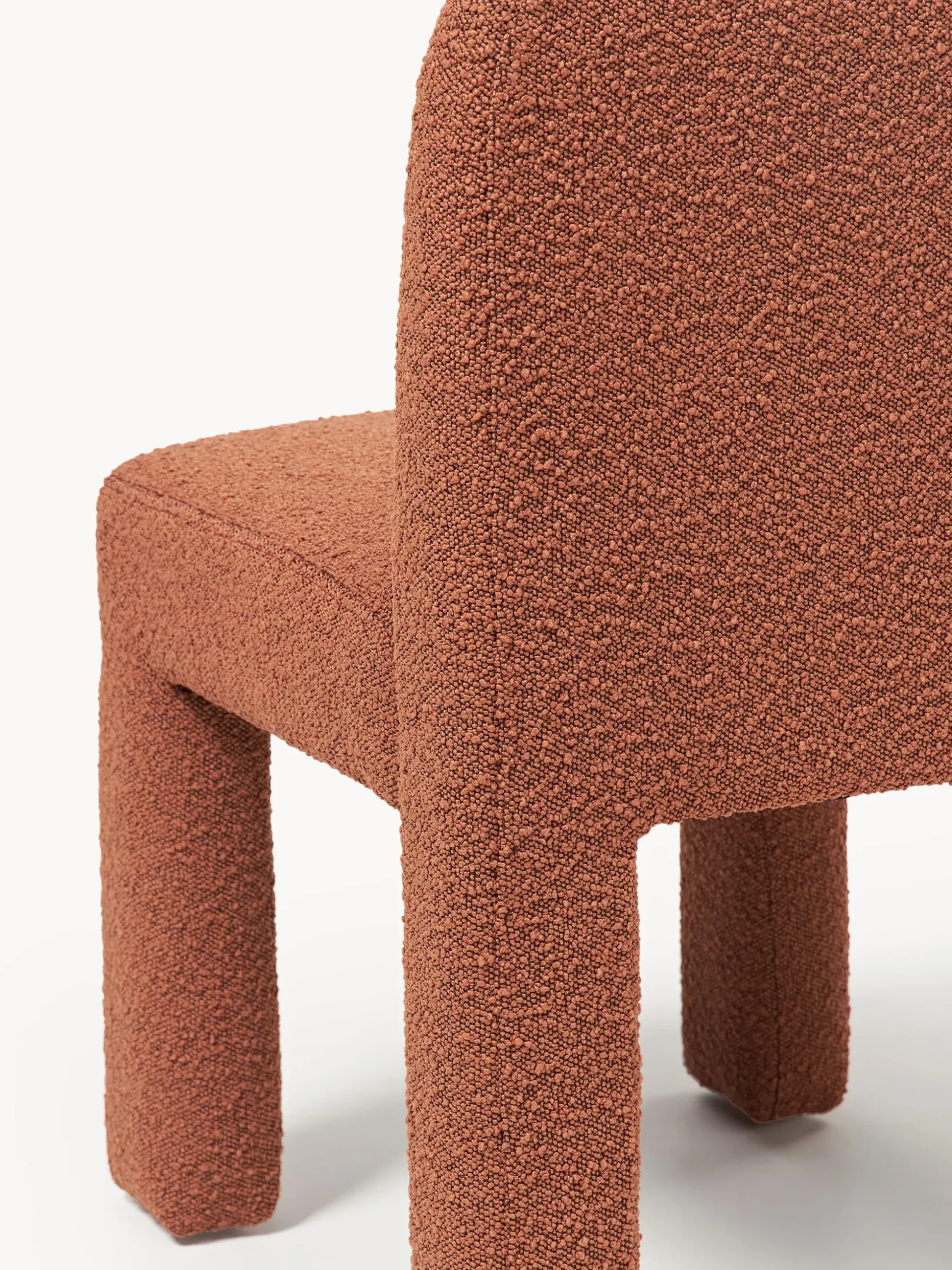 Sedia imbottita in bouclé Lukas