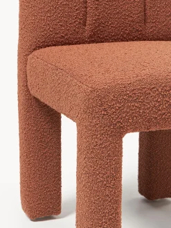Sedia imbottita in bouclé Lukas