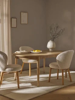 Sedia imbottita in teddy Serena