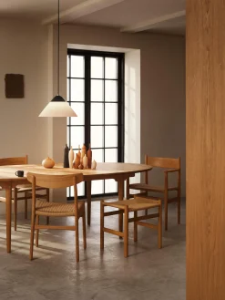 Sedia in legno con seduta intrecciata CH23