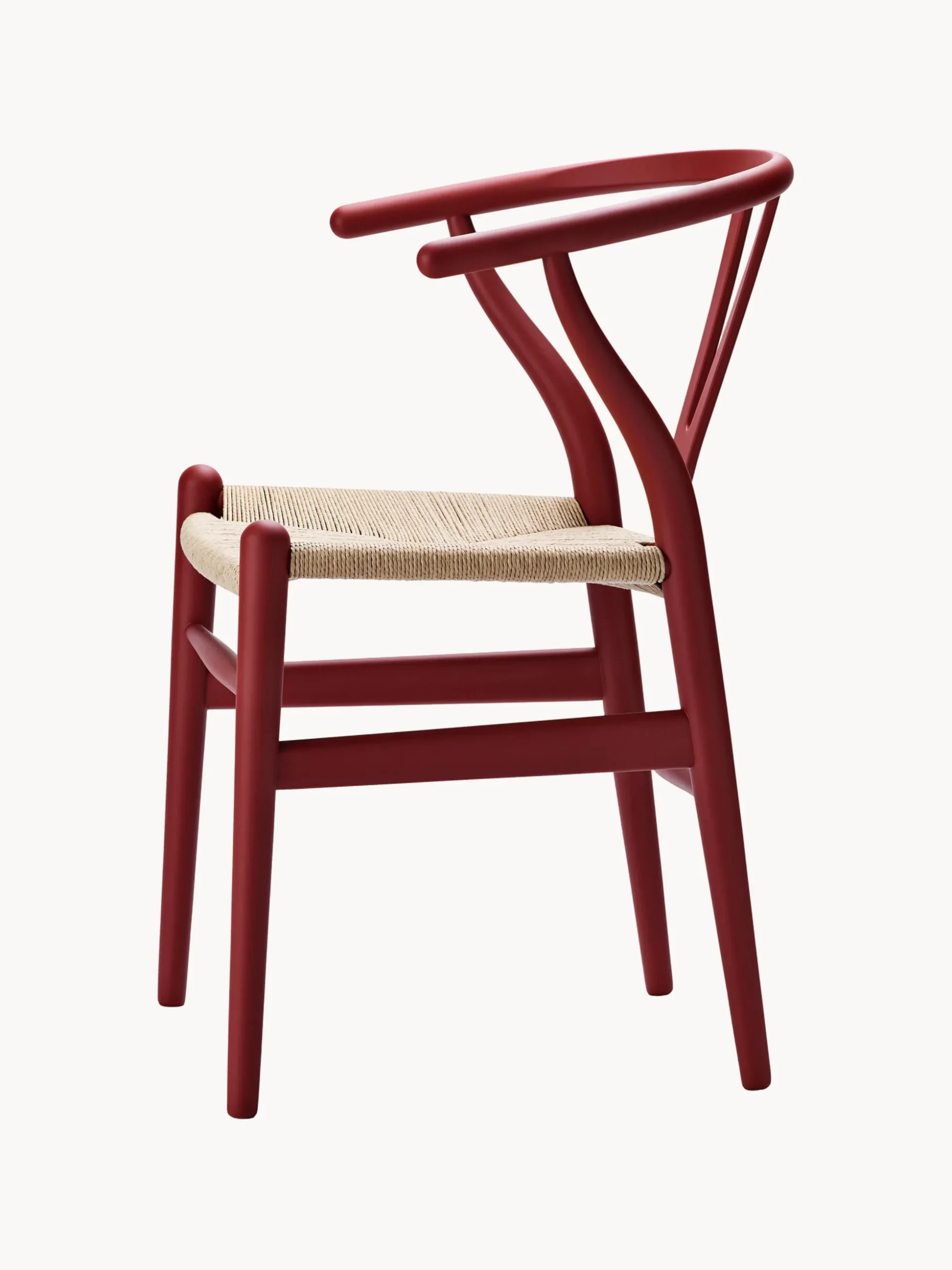 Sedia in legno con seduta intrecciata CH24 Wishbone