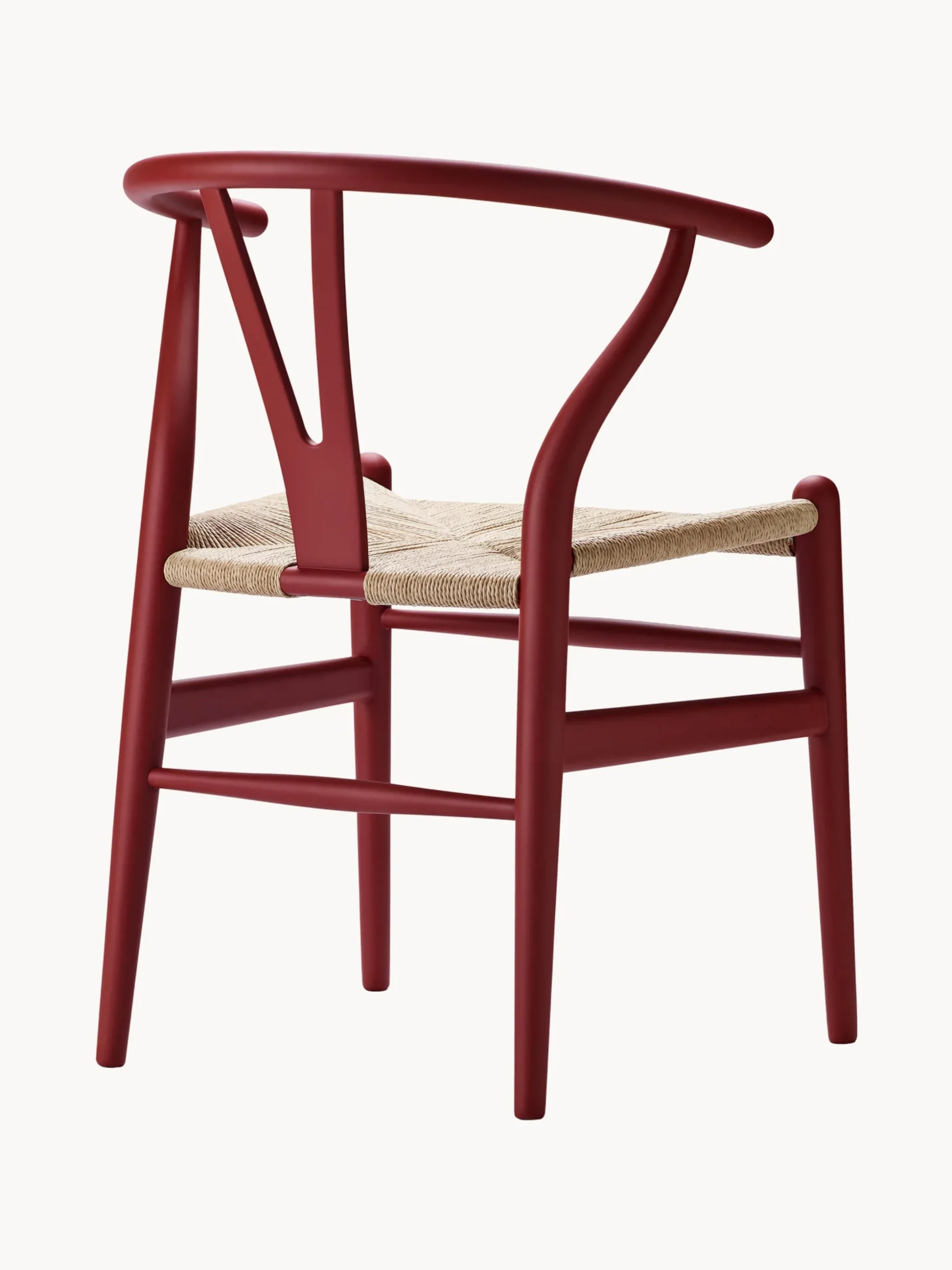 Sedia in legno con seduta intrecciata CH24 Wishbone