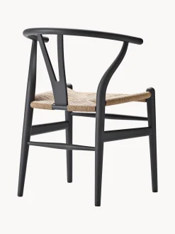 Sedia in legno con seduta intrecciata CH24 Wishbone Chair