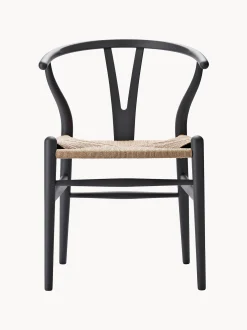 Sedia in legno con seduta intrecciata CH24 Wishbone Chair