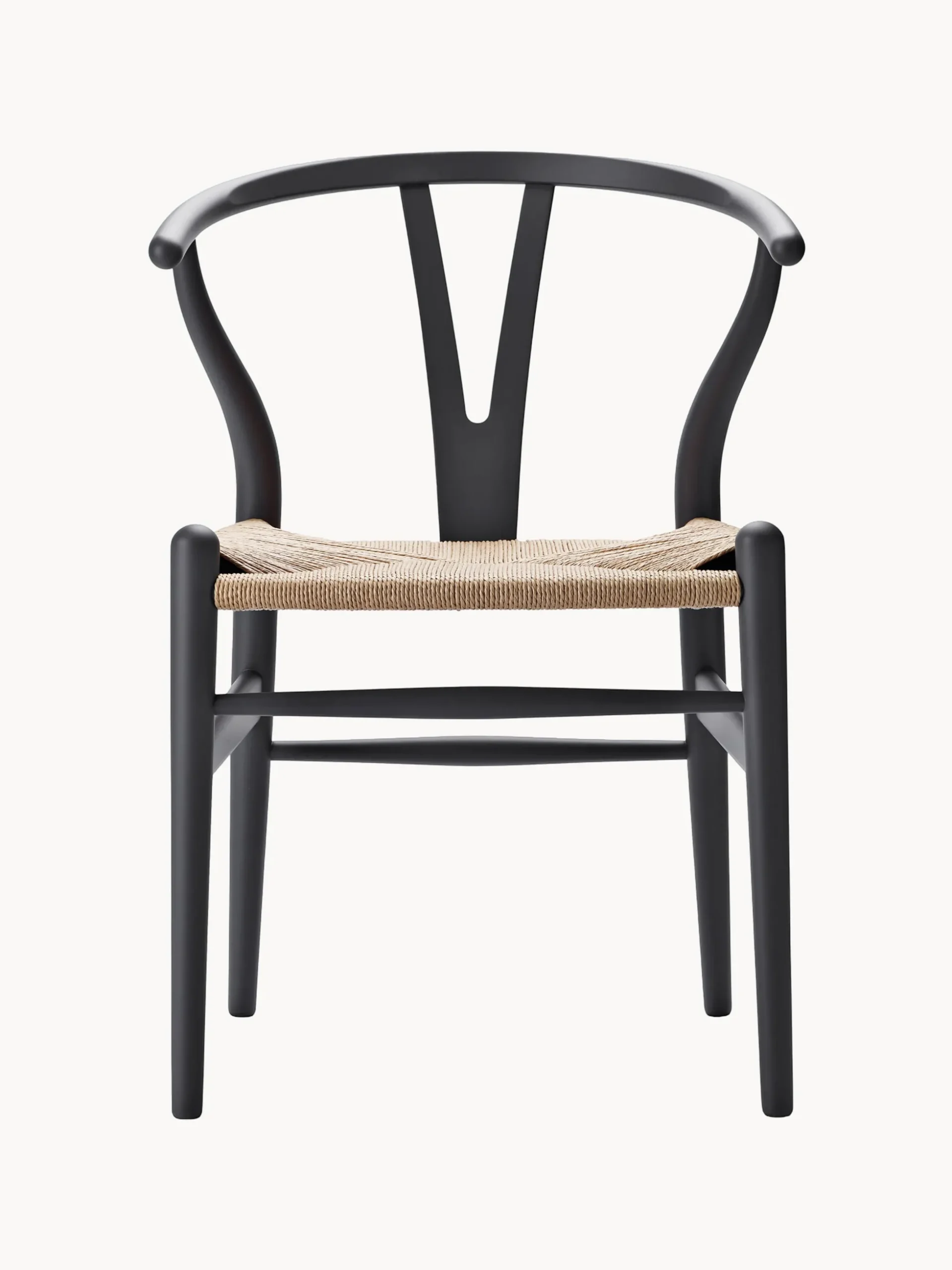Sedia in legno con seduta intrecciata CH24 Wishbone Chair