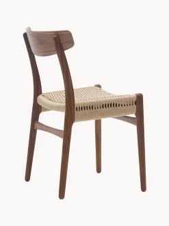Sedia in legno con seduta intrecciata CH23