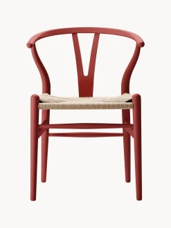 Sedia in legno con seduta intrecciata CH24 Wishbone Chair