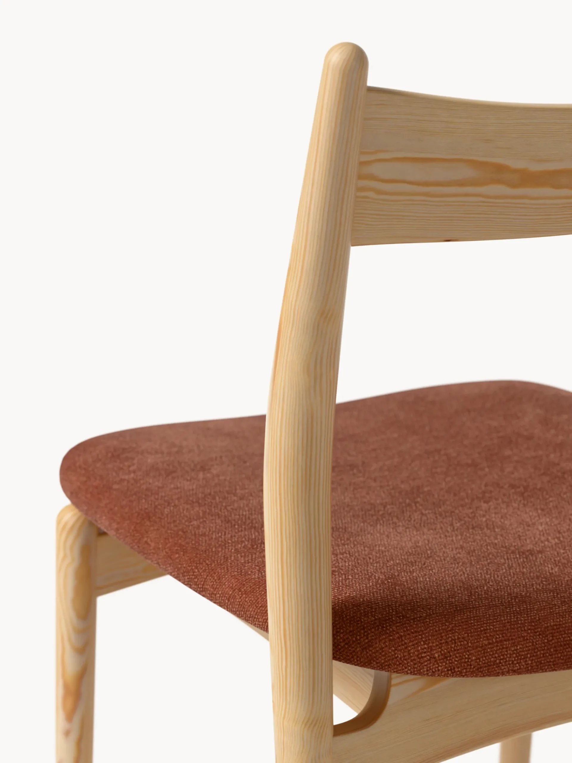 Sedia in legno di frassino con seduta imbottita Koa