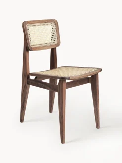 Sedia in legno di noce con intreccio viennese C-Chair