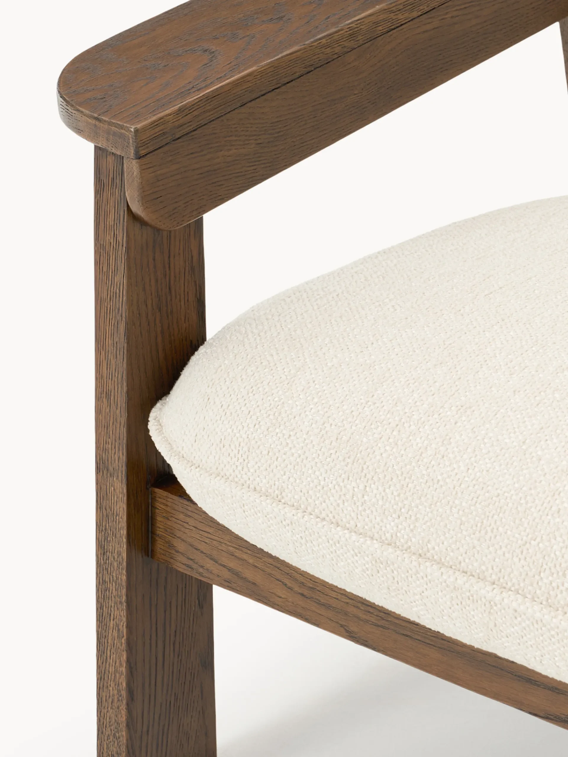 Sedia lounge in legno di quercia Steve