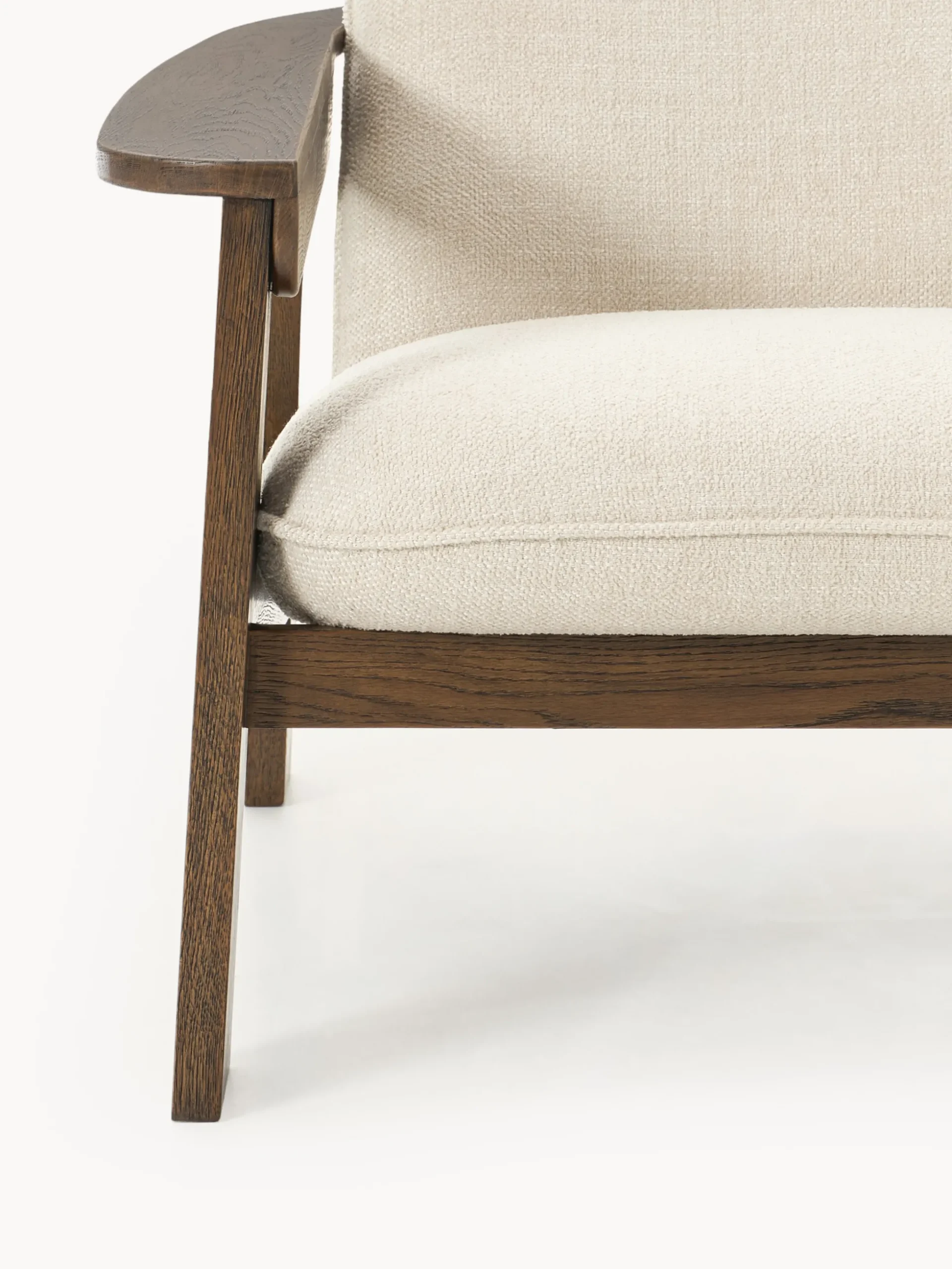 Sedia lounge in legno di quercia Steve