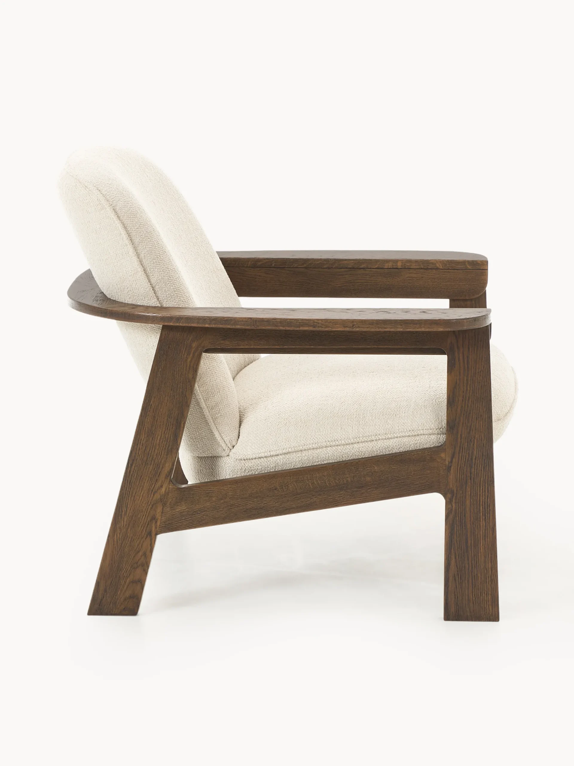 Sedia lounge in legno di quercia Steve