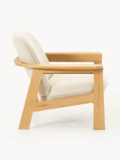 Sedia lounge in legno di quercia Steve