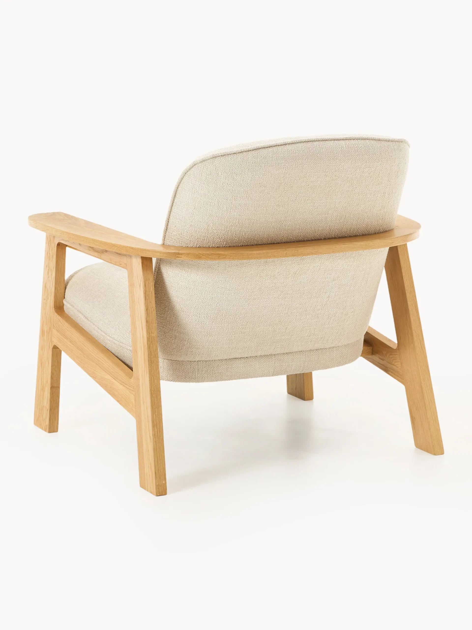 Sedia lounge in legno di quercia Steve
