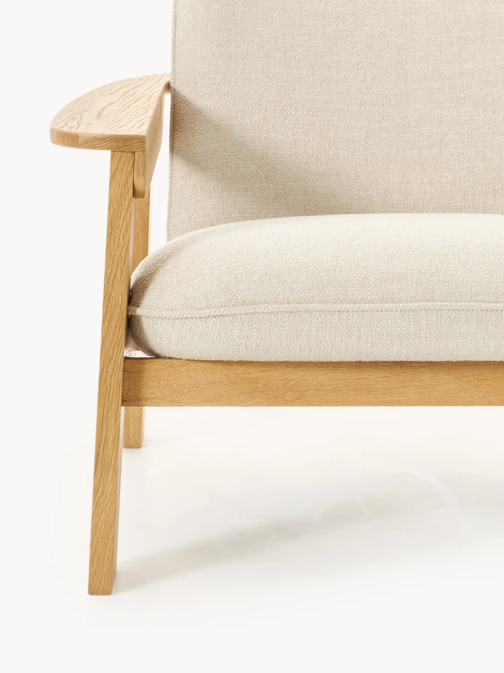 Sedia lounge in legno di quercia Steve