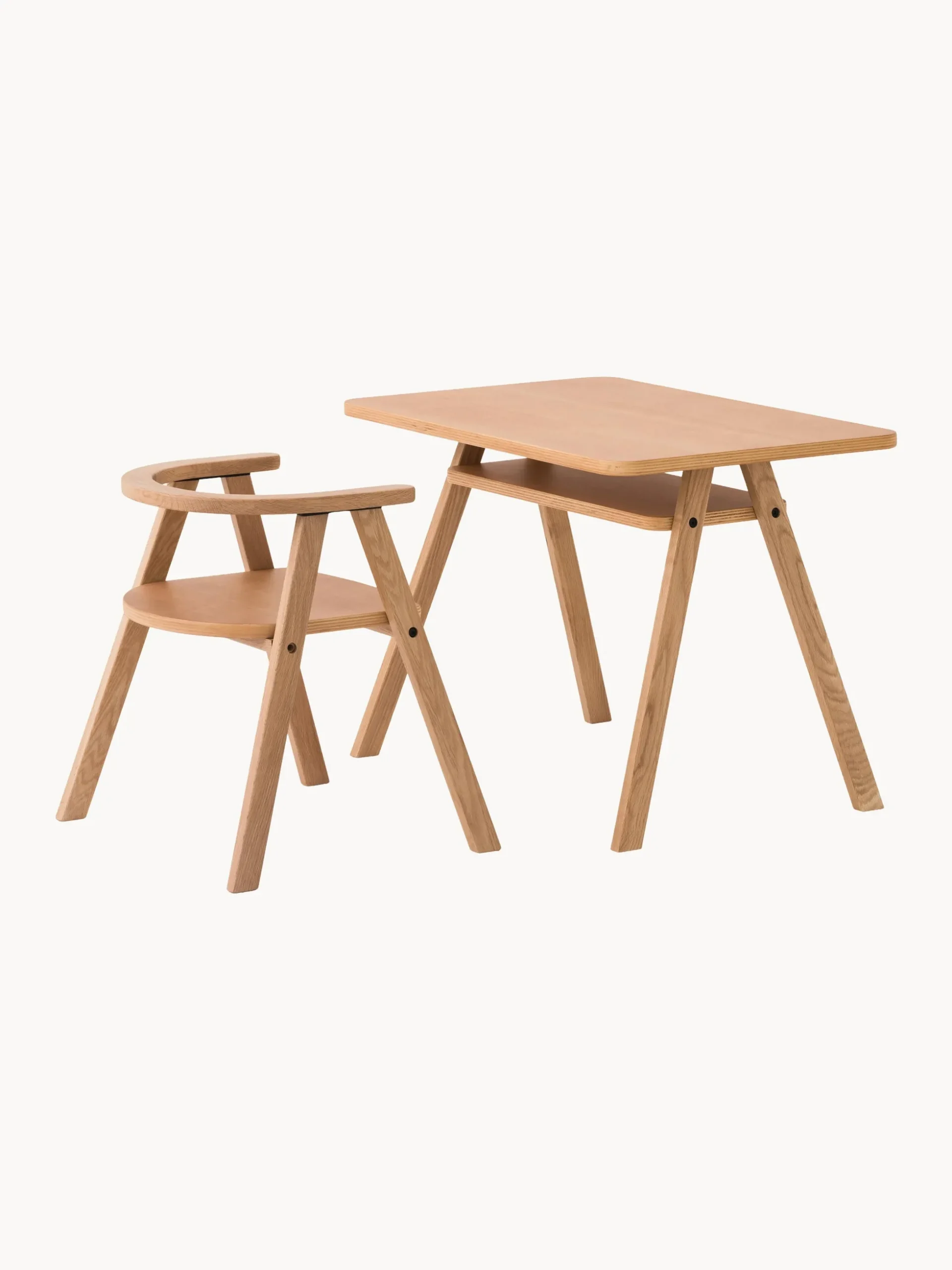 Sedia per bambini in legno di quercia Growing Green
