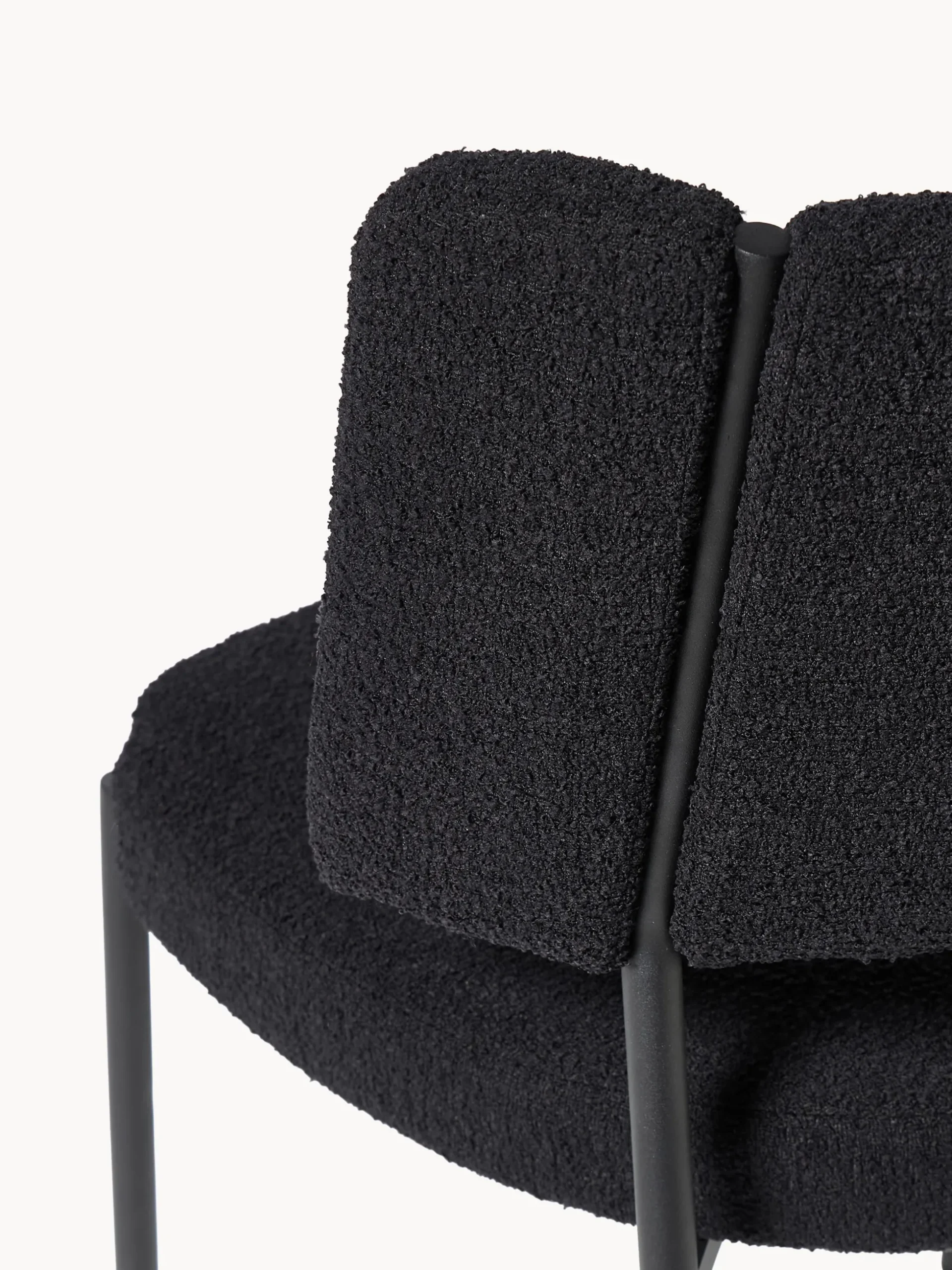 Sedie imbottite in bouclé Samantha 2 pz