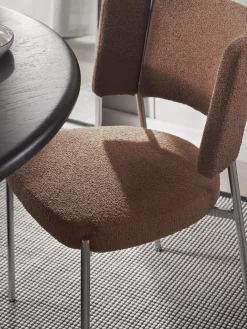 Sedie imbottite in bouclé Samantha 2 pz