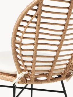 Sedie in polirattan con cuscino Cordula 2 pz