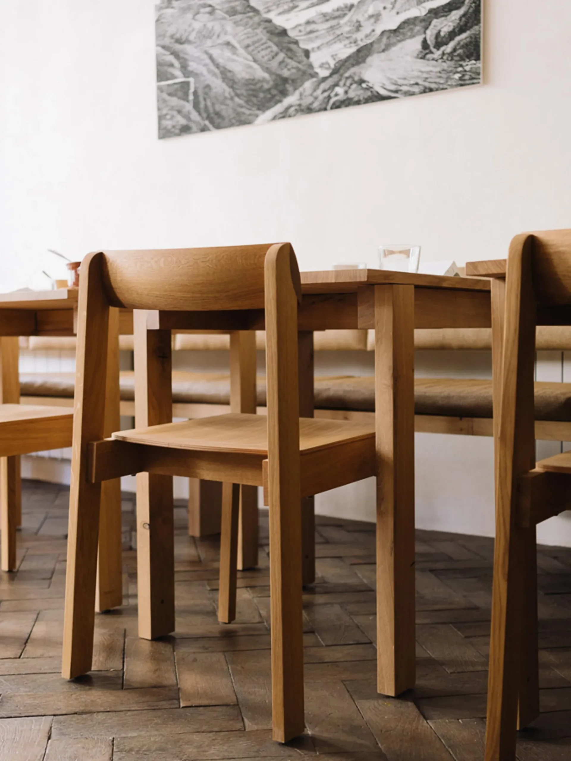 Sedie impilabili in legno di quercia Blueprint 2 pz