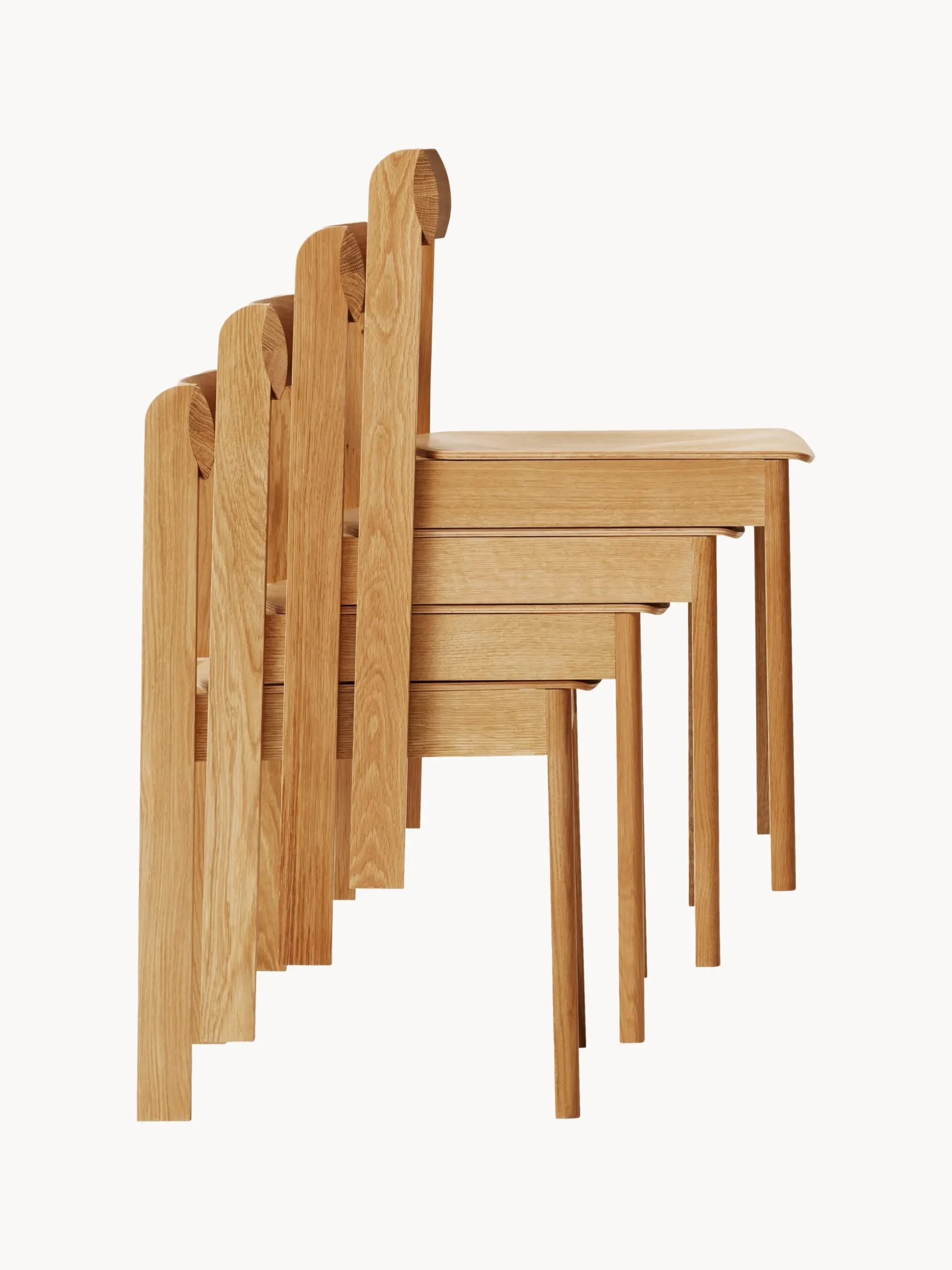 Sedie impilabili in legno di quercia Blueprint 2 pz