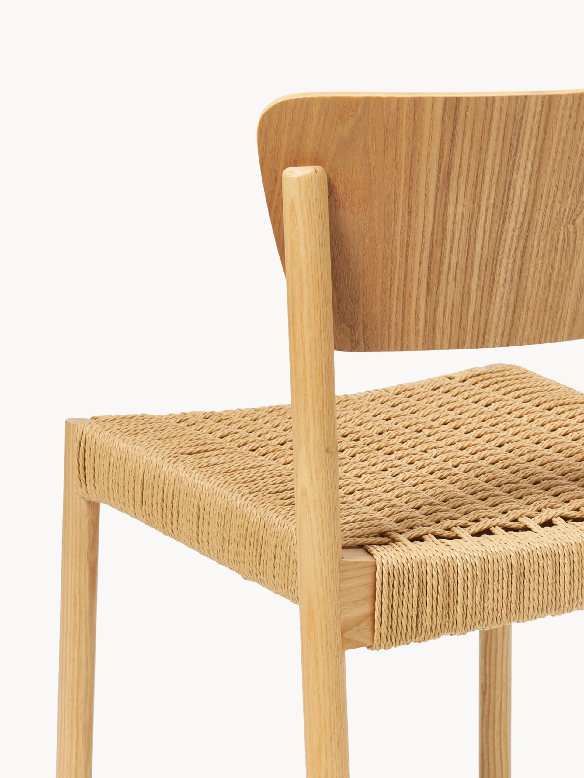 Sedie in legno con seduta in rattan Danny 2 pz