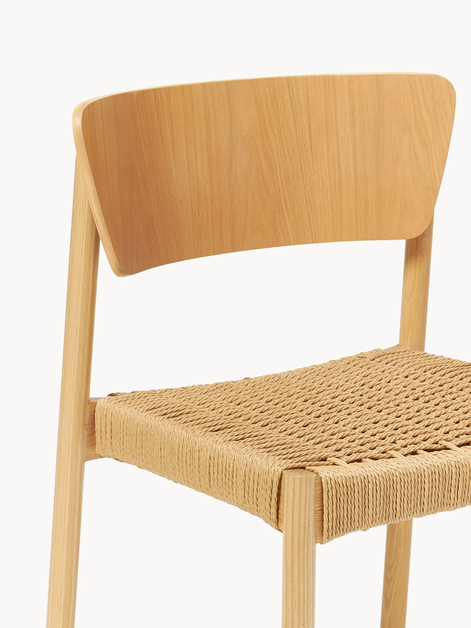 Sedie in legno con seduta in rattan Danny 2 pz