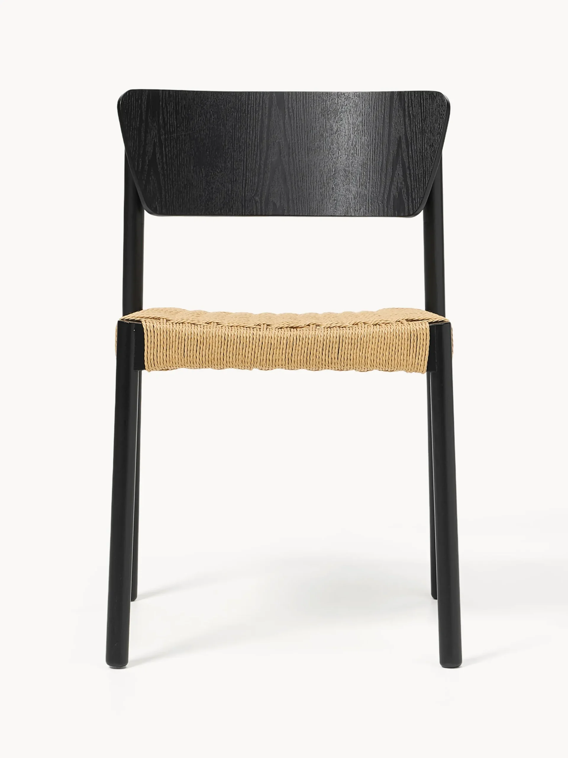 Sedie in legno con seduta in rattan Danny 2 pz