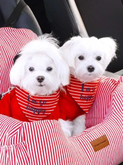 Seggiolino auto per animali domestici con cintura di sicurezza Premium, varie misure