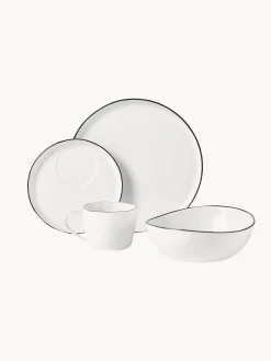 Servizio da tavola in porcellana fatto a mano Salt, 4 persone (16 pz)