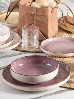 Servizio di piatti dipinto a mano Baita Modern, 6 persone, set da 18
