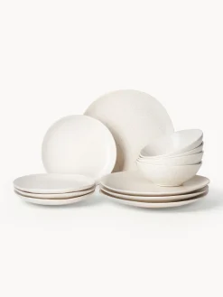 Servizio di piatti fatti a mano Nordic Vanilla, 4 persone (12 pz)