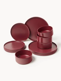 Servizio di piatti fatto a mano Lowri, 4 persone, 12 pz