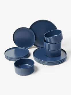 Servizio di piatti fatto a mano Lowri, 4 persone, 12 pz