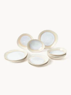 Servizio di piatti fatto a mano con smalto reattivo Alcina, 4 persone (12 pz.)